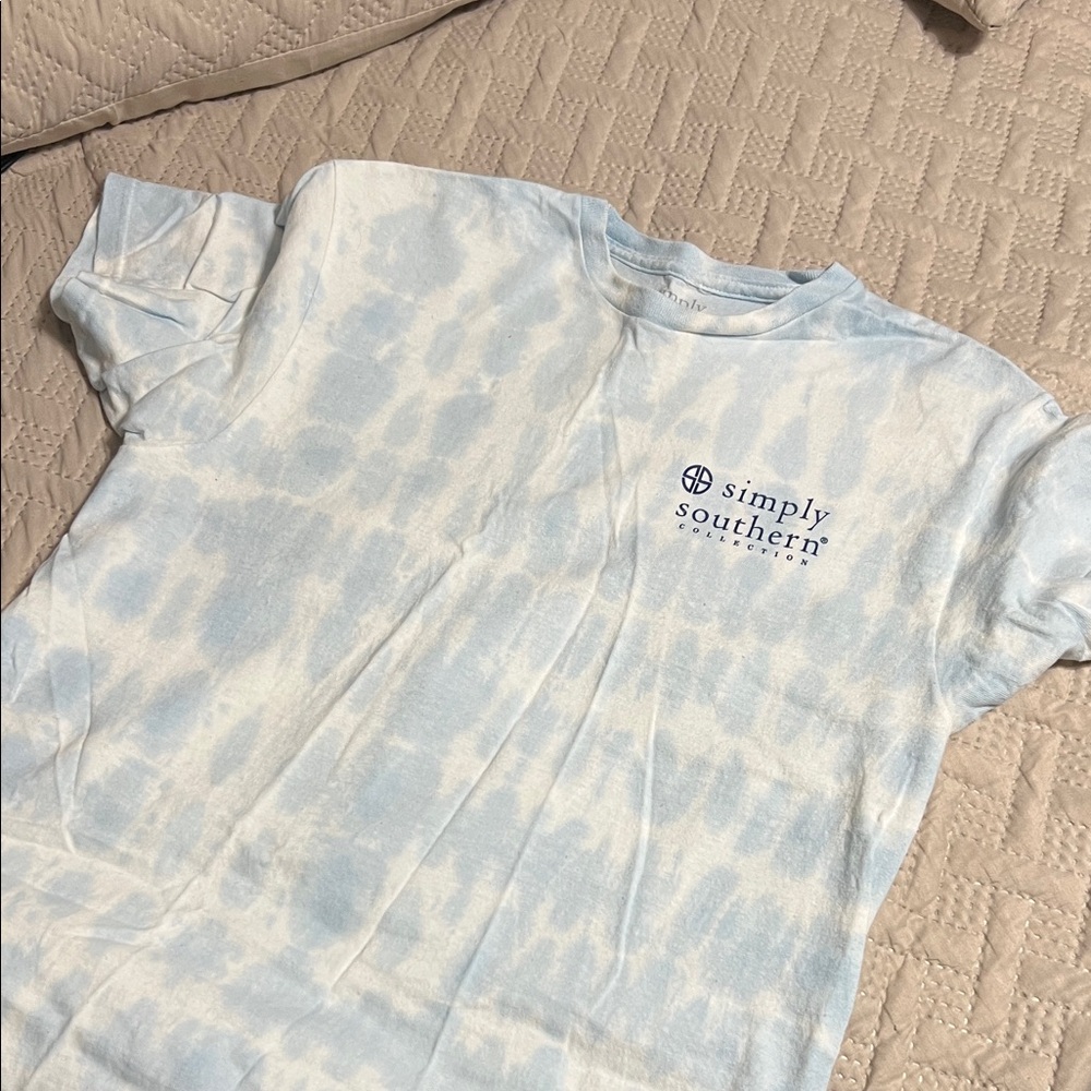 Simply Southern Light Blue Tie-Dye Tee